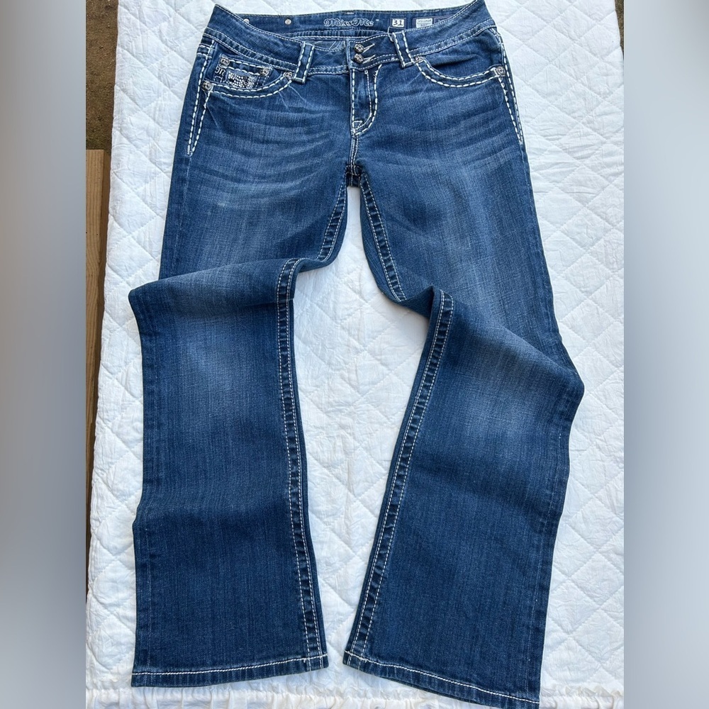 Miss Me Y2K Dark Blue Boot Cut Jeans